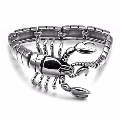 Scorpion Bracelet Sports Stainless Steel Silicone Wristband - Temu